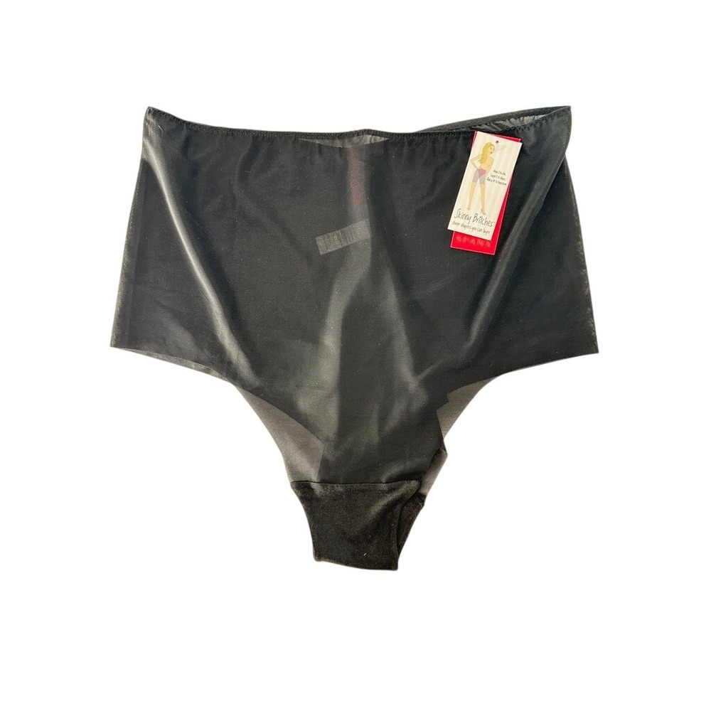 Spanx Skinny Britches Hipster Shapewear Womens 3X Black Sheer Shaper 902P